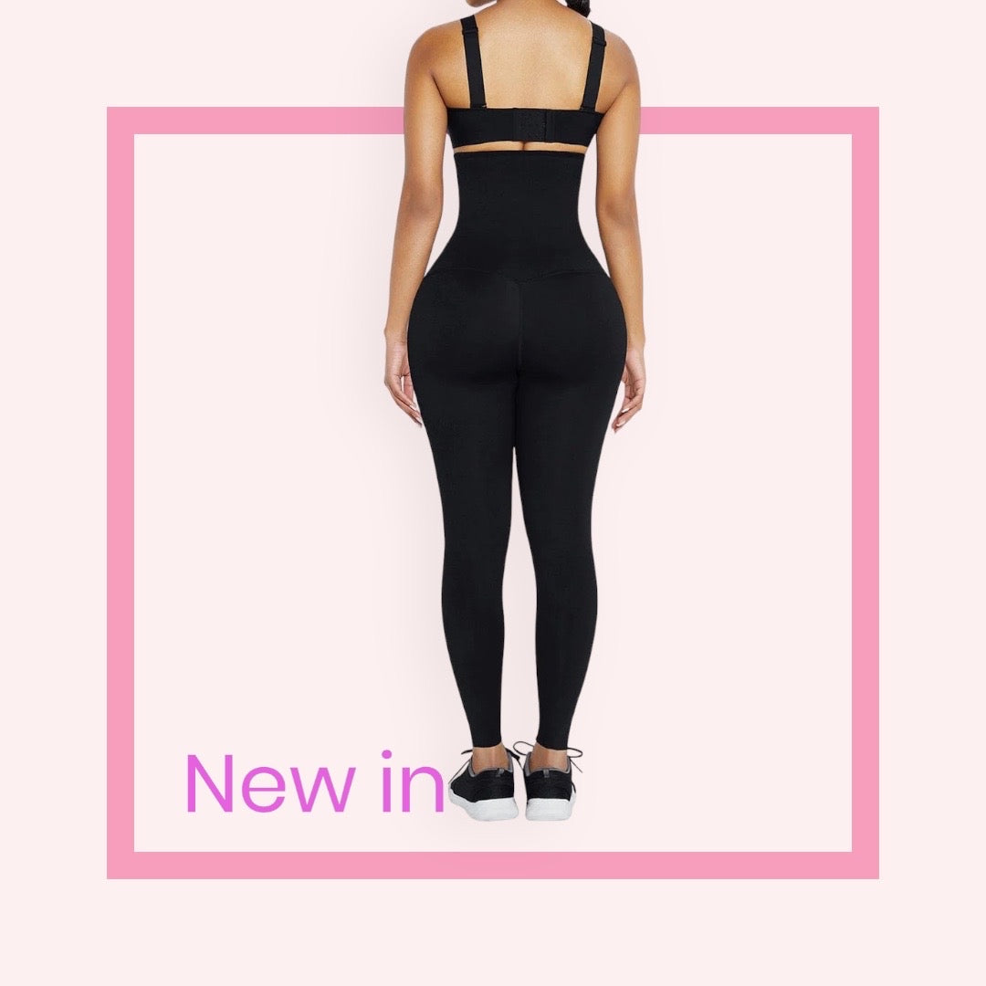 New High Waisted Zipper Corset Tummy Control Leggings