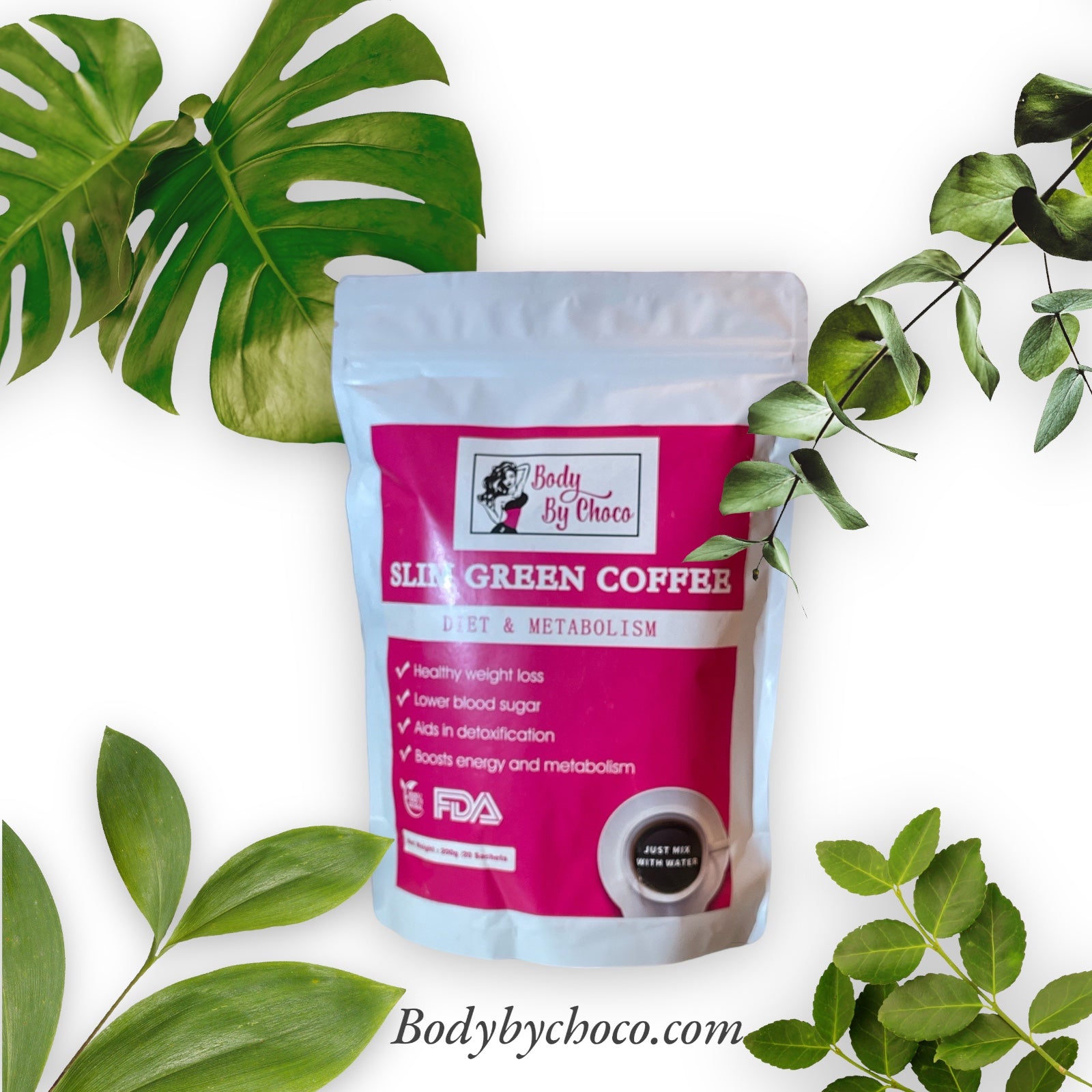 BodyByChoco Slim Green Instant Coffee: Effortless Weight Management, Just Add Water!