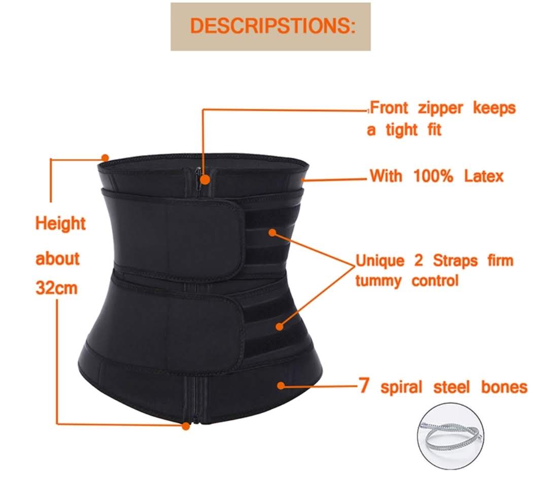 DOUBLE LATEX WAIST TRAINER FITNESS BELT