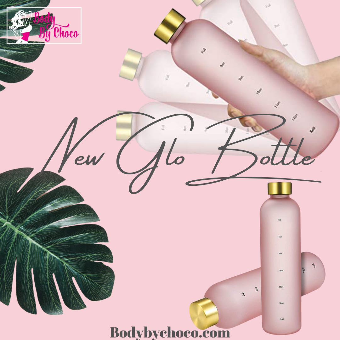 New Motivational Pink & White Water Bottle With Time Marker Reminder BPA Free Frosted Tritan