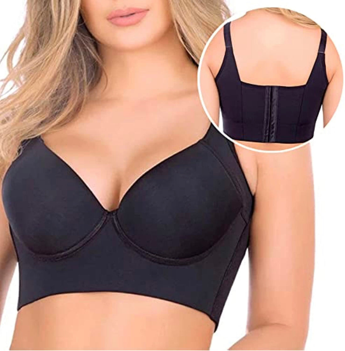 New Uplift Deep Cup Hides Back Fat Shapewear Bra