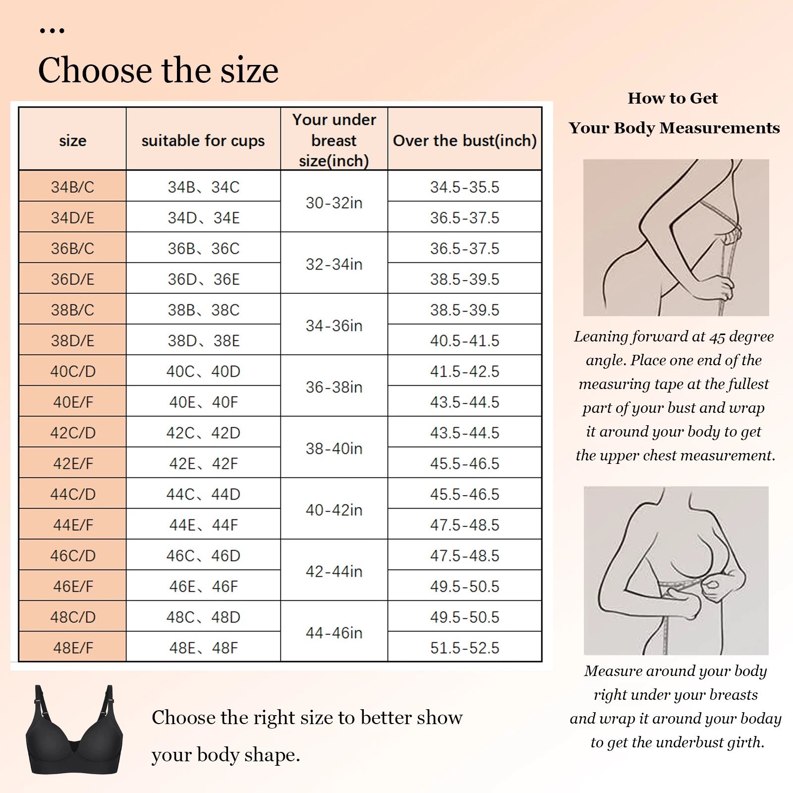 New Uplift Deep Cup Hides Back Fat Shapewear Bra
