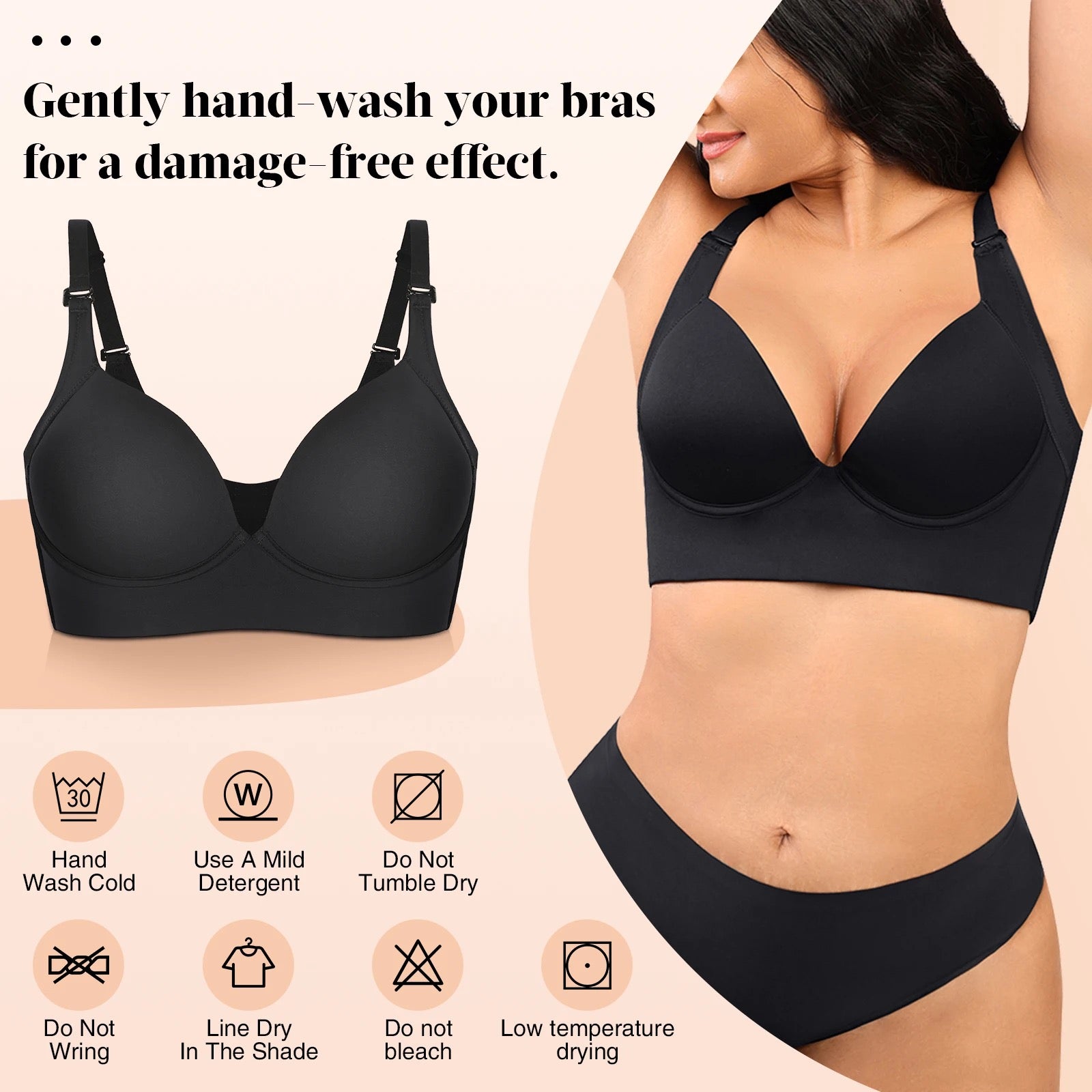 New Uplift Deep Cup Hides Back Fat Shapewear Bra