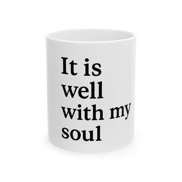 Inspirational Ceramic Mug - "It is well with my soul" - Motivational Coffee Cup, Gift for Friends, Home Decor, Spiritual Drinkware, [...]