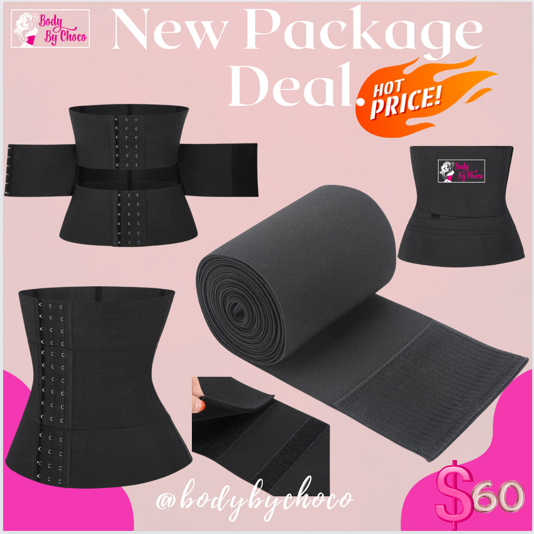 Ultimate 3-Band Sculpt Combo: Three Bane Belt + Wrap Band Waist Trainer! SOLD OUT!