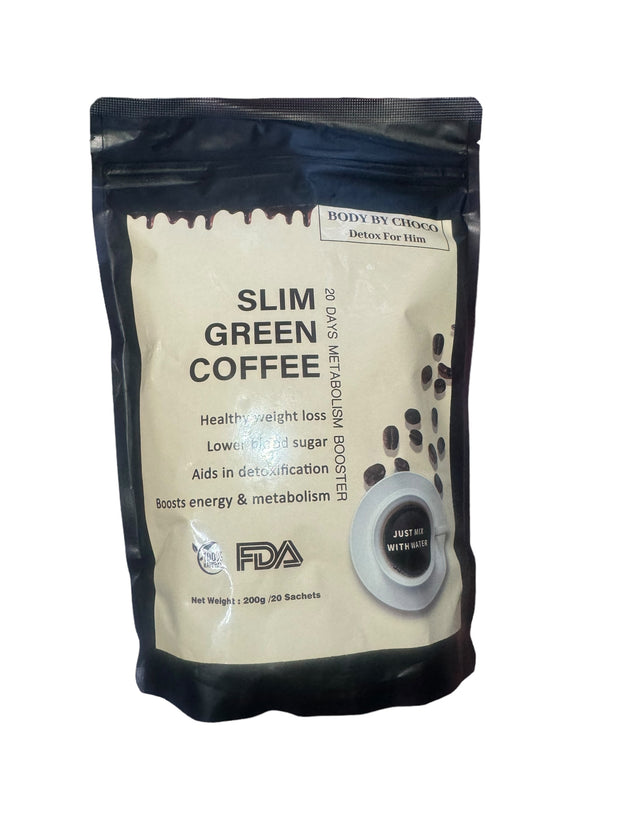 New Men Slim Green Instant Coffee: Effortless Weight Management, Just Add Water!