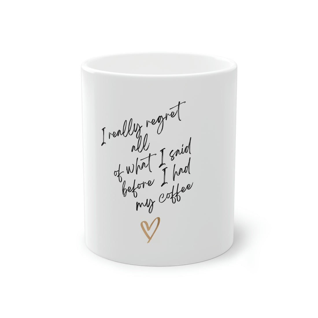 I Really Regret All of What I Said Before I Had My Coffee .Standard Mug, 11oz