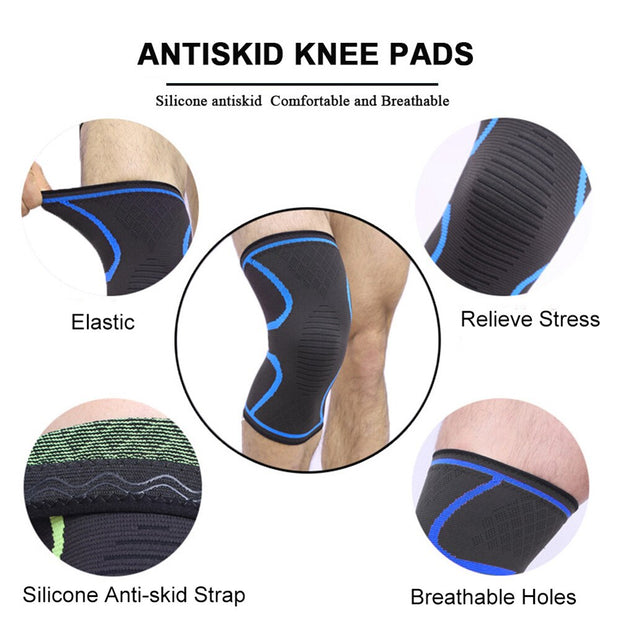 2pc Nylon Elastic Sports Knee Pads Set