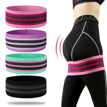 New Hip-Abs-&amp; Booty Band Resistance Squats Training And Anti Slip.