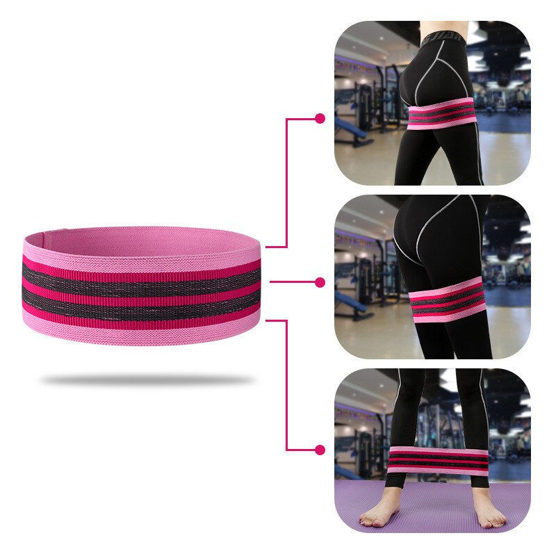 New Hip-Abs-&amp; Booty Band Resistance Squats Training And Anti Slip.